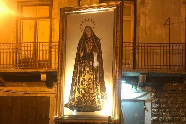 Il quadro con l'effige della Madonna Addolorata