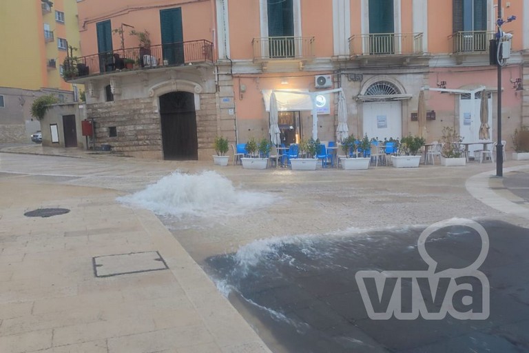 Strade allagate a Bisceglie
