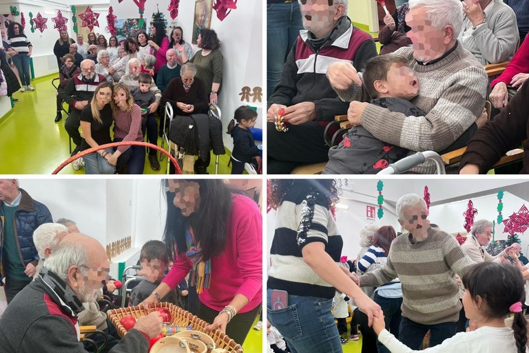 Gli anziani del centro diurno in visita alla scuola dell’infanzia Don Pierino Arcieri