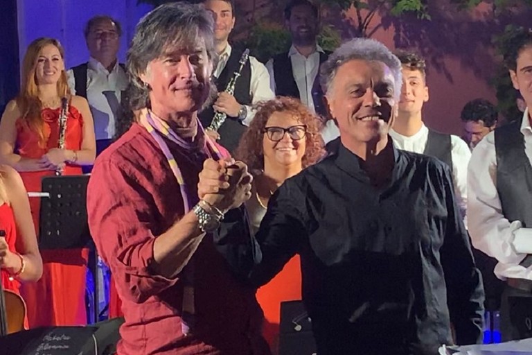 Ronn Moss col maestro Giovanni Minafra