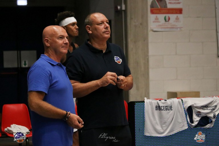 Lions Di Nardo e coach Fabbri. <span>Foto Cristina Pellegrini</span>