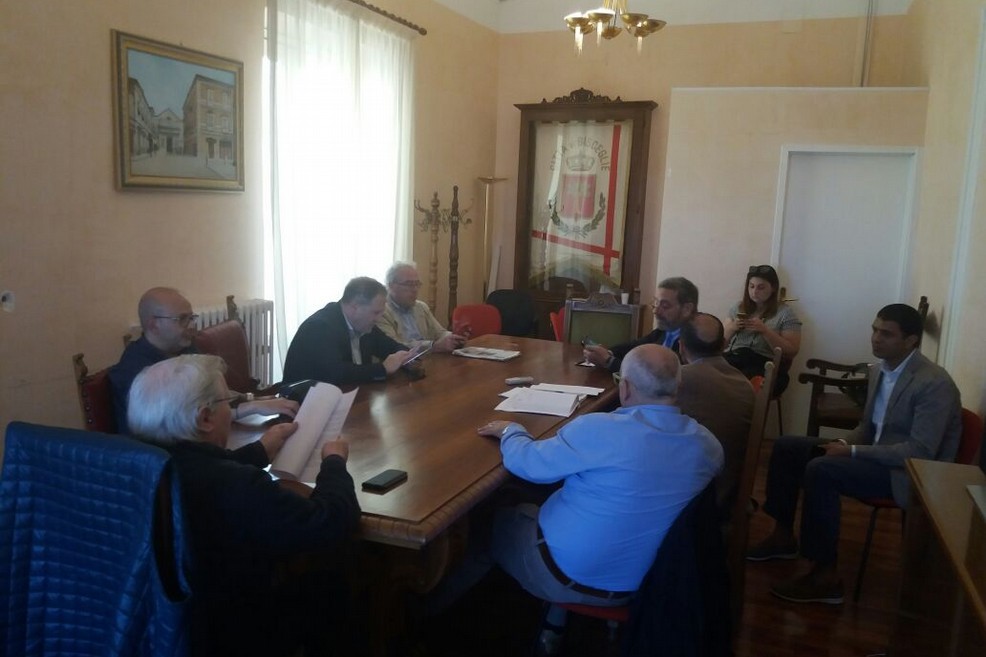 I rappresentanti territoriali delle principali organizzazioni sindacali a Palazzo San Domenico. <span>Foto Vito Troilo</span>