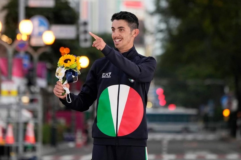 Massimo Stano, vincitore della marcia 20km alle Olimpiadi di Tokyo. <span>Foto CONI</span>