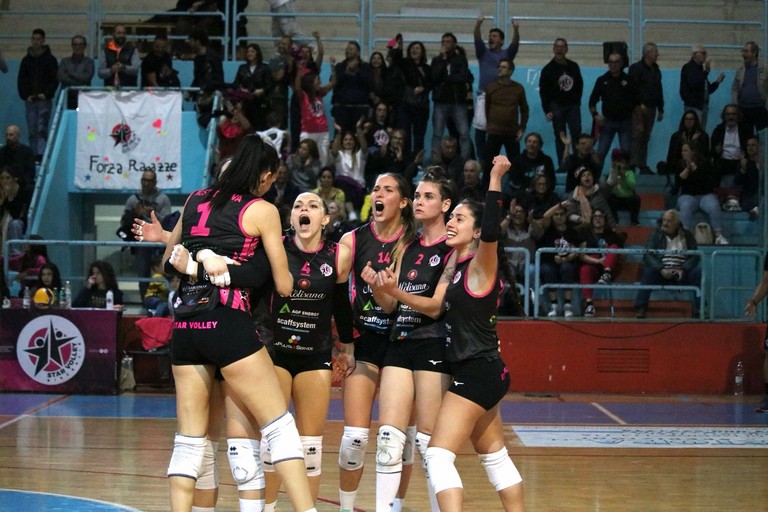 Star Volley Oplonti esultanza. <span>Foto Cristina Pellegrini</span>