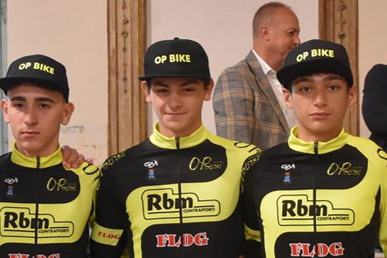 Figliolia, Lamesta e Saccottelli del team Teens O.P. Bike