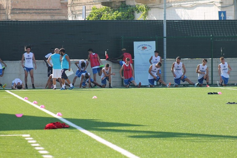 Un allenamento dell'Unione Calcio Bisceglie