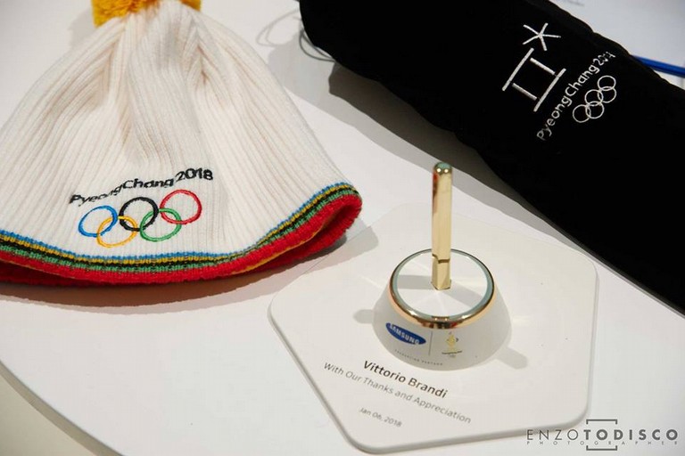 Gadgets olimpici di Vittorio Brandi. <span>Foto Todisco</span>