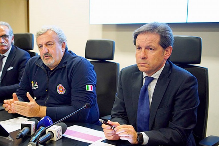 Vito Montanaro col presidente Michele Emiliano