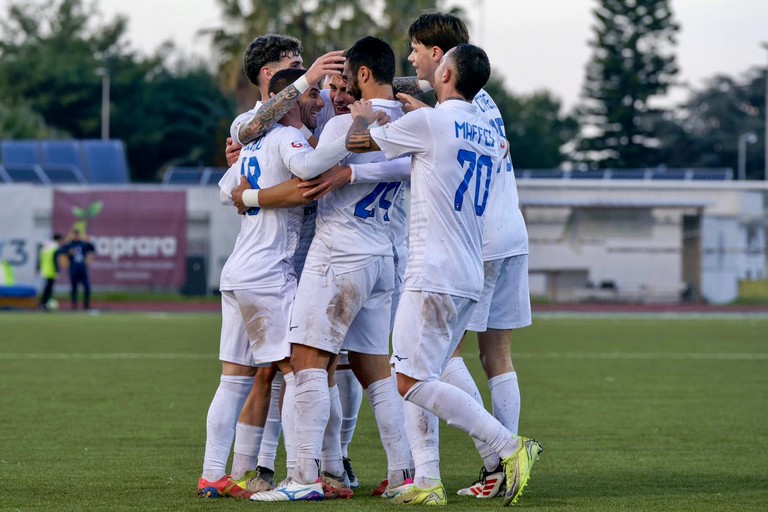 Esultanza Bisceglie Calcio. <span>Foto Emmanuele Mastrodonato</span>